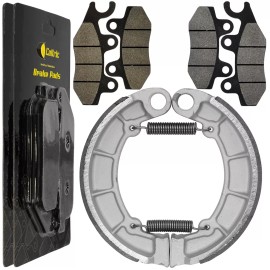 Caltric Front & Rear Brake Pads Shoes for Kawasaki KLF300 Bayou 300 4X4 2001-2005