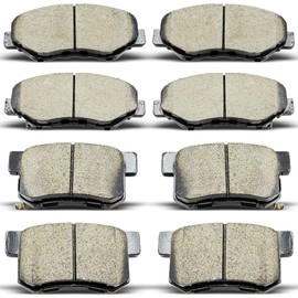 AnnoVinco 8PCS Front Rear Ceramic Brake Pads Replacement Kit Fits 2002-2004 For Honda CR-V, 2003-2011 For Honda Element (D536 D914)