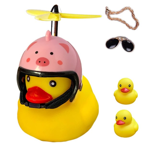 ACEDOAMARE Duck Bike Bell, Cute Rubber Yellow Duck Bicycle Accessories