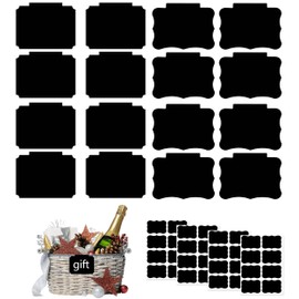 16 Pcs Basket Labels Clip On Set, Labels for Storage Bins with Tag Stickers, Removable Chalkboard Label Holder Clip for Pantry Organization and Storage Boxes Label Holder