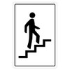 Pack of 2 Sticker Staircase Sign for Windows and Doors