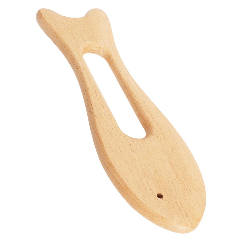 2Pcs Wooden Gua Sha Board Fish Shape Polished Beech Sturdy