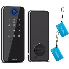 Tilvision Smart Fingerprint Lock Keyless Touchscreen Keypad Deadbolt Fob PasscodeAuto Lock