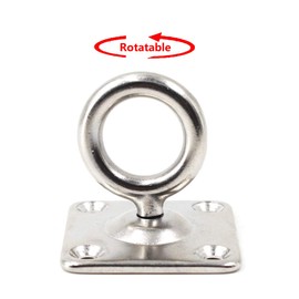 M5 Swivel Ceiling Mount Hook Heavy Duty 304 Stainless Steel for Yoga Swing Boat Rigging Marine Deck Hardware(4PCS)