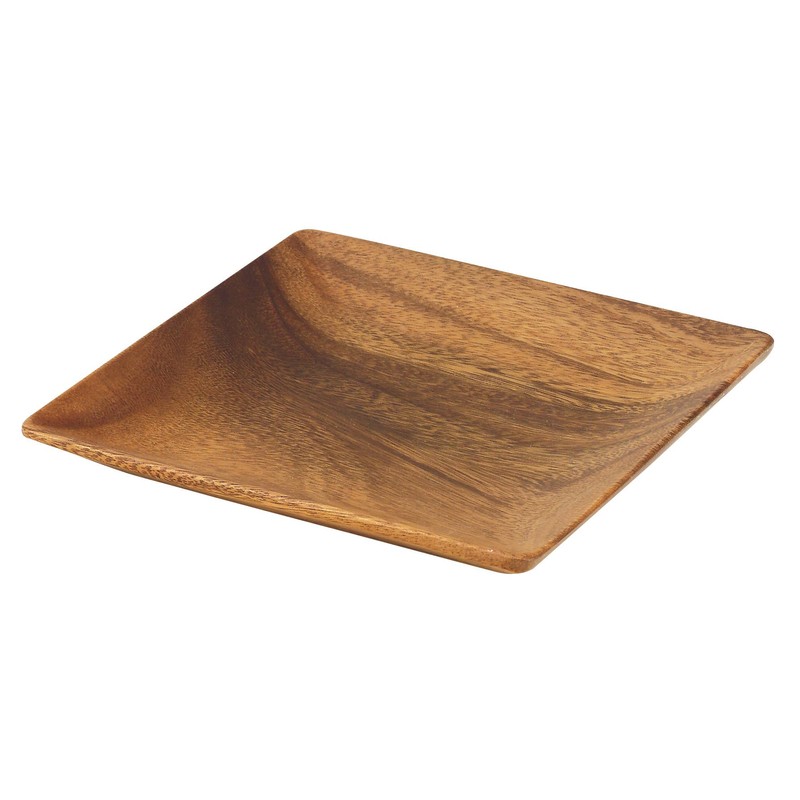 Pacific Merchants K0051 Acaciaware 7-Inch Acacia Wood Square Plate