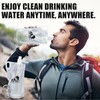 Ancable 1L Hiking Collapsible Water Bottles, 4-Pack 33OZ BPA-Free Foldable