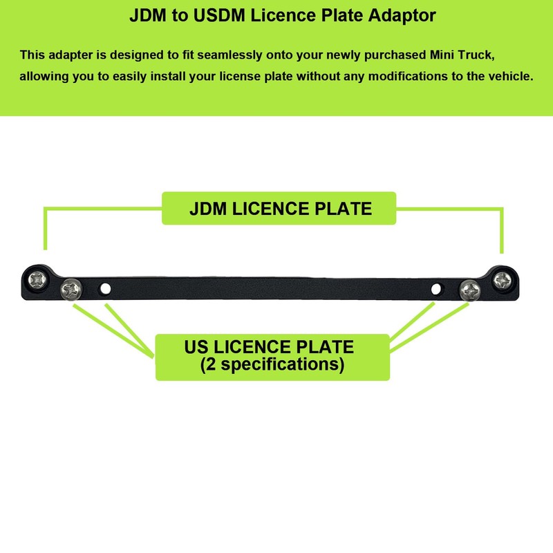 License Plate Adapter Holder for JDM to US Conversion, Mini
