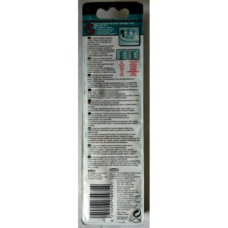Oral B New ORAL B BRAUN SONIC 4 Replacement Brush