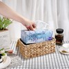 BSTKEY Rectangular Water Hyacinth Facial Tissue Box, Household Woven Paper