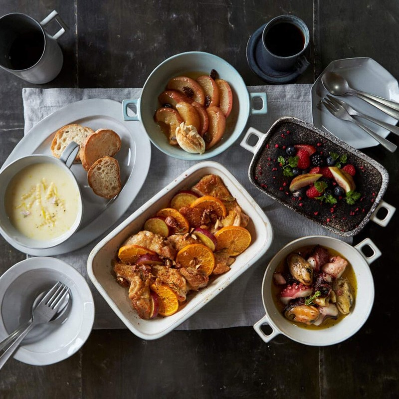 HINATA RD T-932179 Hinata Round Handle Au Gratin Dish