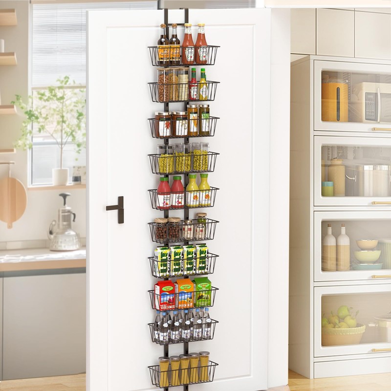 Hocookeper 10 Tier Over the Door Pantry Organizer, Over the