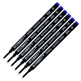 SCHMIDT 6 Pack - Blue 888 Medium Rollerball Refill