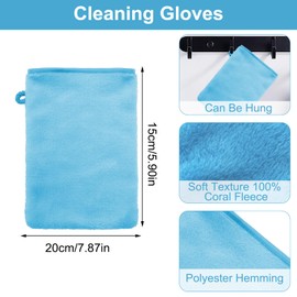 ZMDMAH Pack of 5 Face Cloths Microfibre Wash Mitts Body Wash Mitts 15 x 20 cm Flannel Soft Face Glove Microfibre