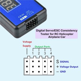Geekstory HJ Digital RC Servo Tester ESC Consistency Tester Controler Test for RC Helicopter Aeroplane Car