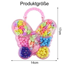 Canollo Make Your Own Bracelets, 150 Pieces Colourful Beads Set, Beads for Threading Children's Jewellery, Craft Set Children from 6 Years, DIY Beads for Threading, DIY Bracelet Making Crafts for