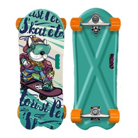 QWPOFISN Dog Skateboard, Skateboard for Dogs Beginner Skateboard Smooth, Flexible Cornering Pet Skateboard Complete Designed for Dogs and Pets - No Assembly Required - Max Load 80kg for Pets(Green)