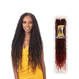 Freetress Synthetic Braid - 2X NITA DISTRESSED GORGEOUS LOC 26 INCH (2 Dark Brown)