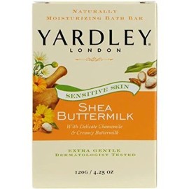 Yardley London Shea Buttermilk Moisturizing Bath Bar with Chamomile 4.25 Ounce