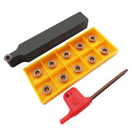 ASZLBYM 11 piezas RPMT08T2MOE R4 de carburo indexable para fresado de hoja con 5/8 pulgadas SRDPN1616H08 de carburo indexable para herramientas de corte de torno de metal