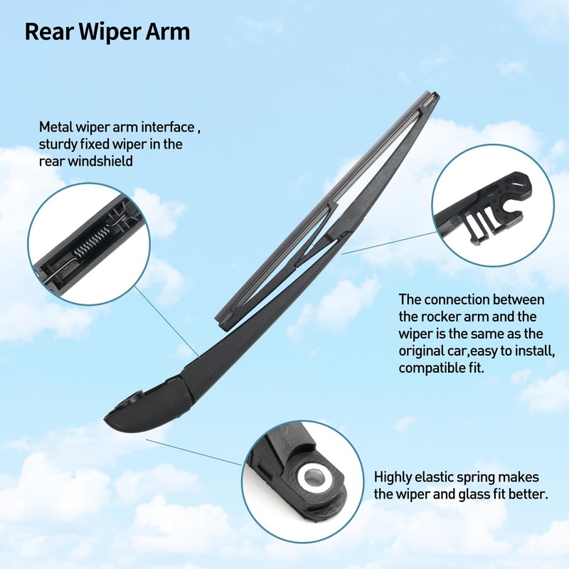 Replacement For Hyundai Tucson 2016-2021 Rear Wiper Blade and Wiper