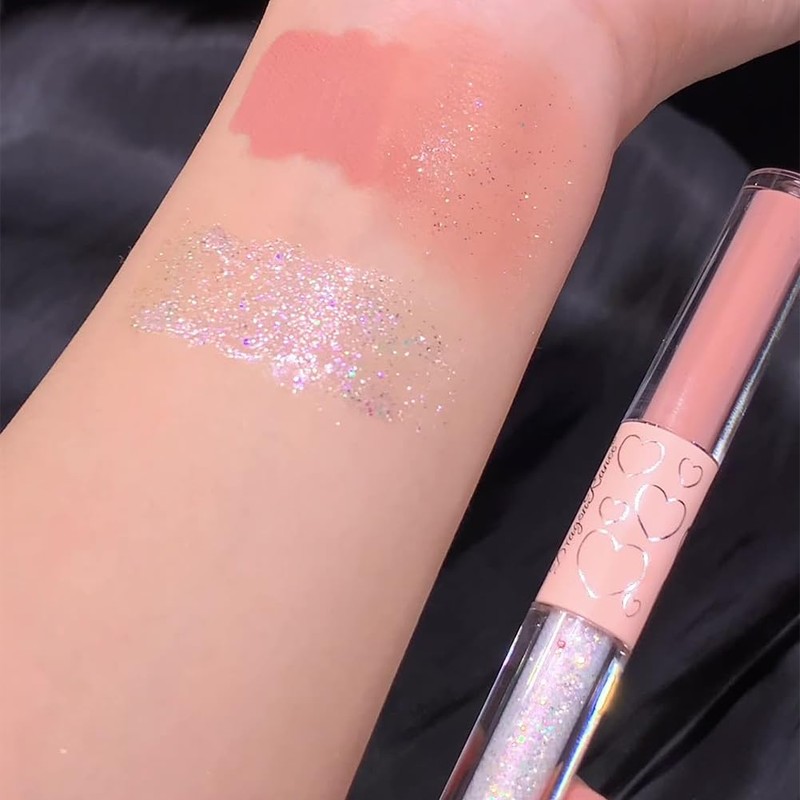 Double Ended Liquid Eyeshadow, 2-in-1, Brightening Eye Shadow Liquid Highlighter
