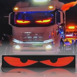 OrangeClub Colourful Eye Lamp Soft Screen for Car Window DIY Car Dynamic LED Smart Colourful Eye Lamp Soft Screen LED Eyes for Car Window LED Eyes for Car (92 x 374 mm)