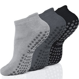 Ozaiic Yoga Socks for Women&Men with Grips, Anti Non Slip Slipper Socks for Ballet, Pilates, Hospital, Home, Barre with Cushion