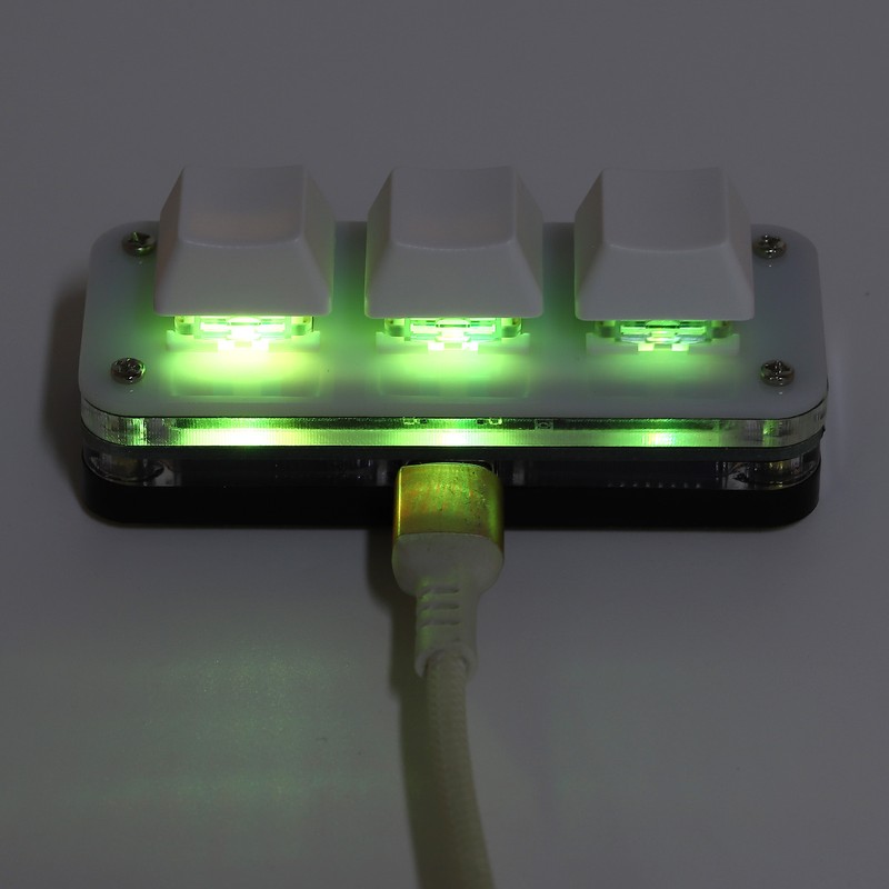 3 Key Mini Keypad USB Mechanical Gaming Programmable Macro Keyboard