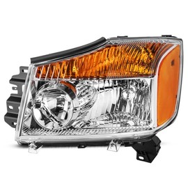 CAAP DRIVEN Left Driver Side Factory Style Headlight Compatible with 2008-2015 Nissan Titan CAAP-0221-OEM-HL-L