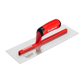 Goldblatt RED Stainless Steel Finishing Trowel, 12"x 4" Professional Drywall Masonry Trowel with Soft Grip Handle, Lightweight Magnesium Shank, Plastering Trowel for Sheetrock Wallboard Plasterboard