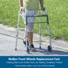 Walker Front Wheels Replacement Feet, Folding Med Lock Roller Parts,