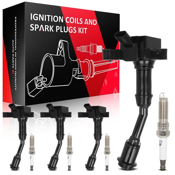 ECCPP ECCPP 4 ignition coils with 4 iridium Spark Plugs,UF735,coils