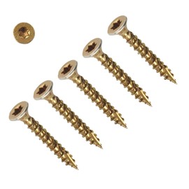 TERF® High Performance Multi Purpose Screw 4.0 X 35mm Torx Drive Flat Countersunk Head Wood Screws 4.0mm X 35mm (No.8 X 1.3/8) For Hardwood Decking MDF Plastic and Sheet Metal - Pack of 100
