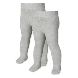 Playshoes Unisex Children's Thermal Warm Tights, Grey/melange double pack