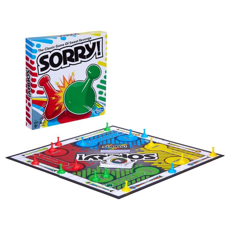 Sorry! Board Game for Kids Ages 6 and Up; Classic