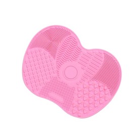 MakeupBrushCleanerSiliconPadScrubberWithSuction Cups Makeup Brush Cleaning Mat For Cleaning Eyebrows Foundations Blushes And Highlighters (Purple)