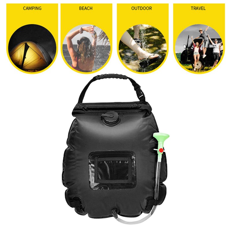 Solar Shower Bag 20L Large Capacity Water Storage Bath Accessory