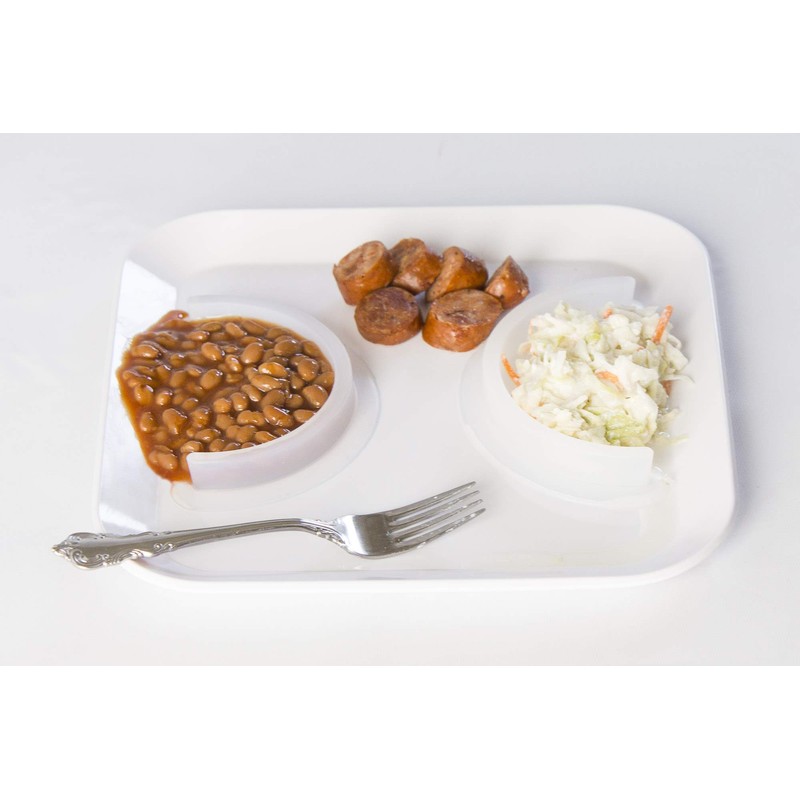 Food Cubby Plate Divider Clear 2 pack