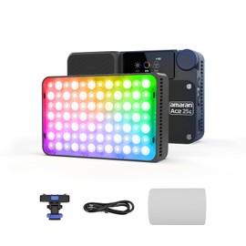 Aputure Amaran Ace 25C 25W RGB Compact Shooting Light Full Color with Magnetic Adsorption and Quick Release Function 1/4 Screw Hole Ideal for Live Streaming, Vlog, and Auxiliary Lighting (Black)