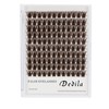 Dedila Brown Cluster DIY Eyelashes Extensions 120pcs Individual Wide Stem