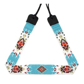 Weavish Beaded Hatband Native American Style Southwestern Cow Rode Handmade Head/Hat Band Collection (Turkoise)