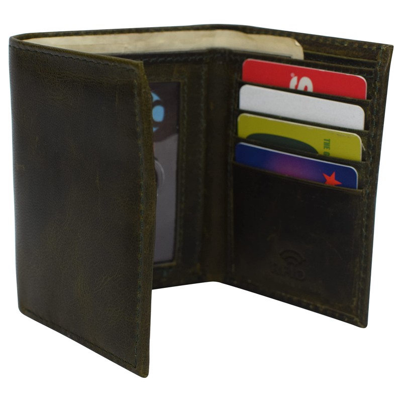 CAZORO Real Cowhide Leather Wallets for Men RFID Blocking Slim