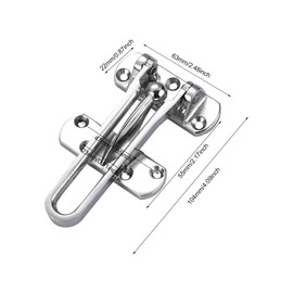 Door Chain Lock for Front Door, Swing Bar Door Guard Lock, Door Security Chain Lock, Anti-Theft Internal Door Safety Latch, Door Chain Latch for Home Apartment Hotel Dormitory(Silver)