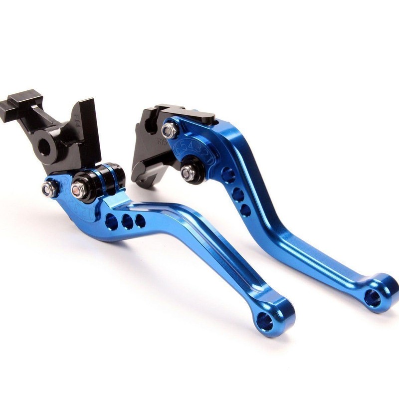 TDR Blue Motorcycle CNC Clutch & Brake Adjustable Short Levers