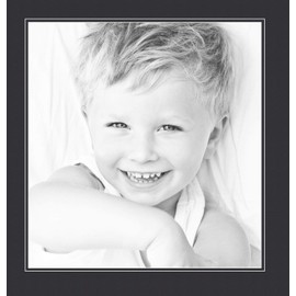 18x19 Smooth Black / Black Custom Mat for Picture Frame with 14x15 opening size (Mat Only, Frame NOT Included)
