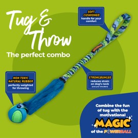 Tug-E-Nuff - Fauxtastic PowerBall Bungee | Durable Bungee Tug Toy for Dogs | Ideal for Interactive Dog Training and Dogs of all Ages | Made of Durable Faux Fur | 63cm (25 inches) in length