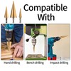 3 Pcs HSS Step Drill Bit Set, 4mm-12/20/32mm High Speed