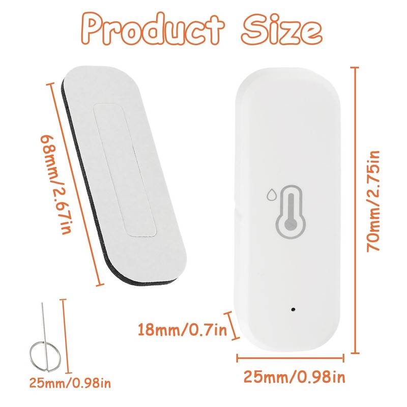 JAMHER WiFi Hygrometer Thermometer Sensor, Indoor Outdoor Wireless Temperature Humidity