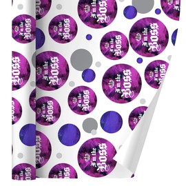 GRAPHICS & MORE I'm The Boss with Crown Gift Wrap Wrapping Paper Roll