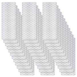 Lusofie 60 Pcs Reflective Stickers High Visibility Reflective Tape Safety Reflectives Strips Waterproof Reflector Tape for Bicycles Cars Motorcycles Helmets and Mailboxes,1.2 x 3.15 Inch(White)